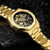 FORSINING Fashion Automatic Mens Watches Top Brand Mechanical Transparent Waterproof Military Stainless Steel Sport Wristwatches 4
