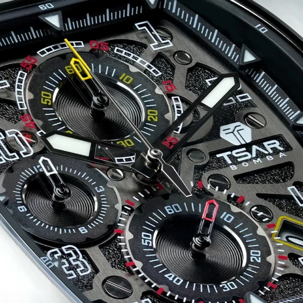 TSAR BOMBA Watch for Men Luxury Brand Tonneau Design Waterproof Clock Stainless Steel Wristwatch Fashion Rectangle Mens Watch 2