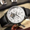 Seagull Men Automatic Watch Fashion Hollow Flywheel Mechanical Wristwatch Multi-function calendar week month Waterproof Clock 5