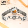JinShiDun Classics Simple Women's Watches Silver Waterproof Automatic Mechanical Watch Date Luminous Elegant Lady Wristwatch 2