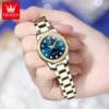 OLEVS 2024 New Luxury Diamond Dial Mechanical Watch for Women Fashion Elegant Ladies Dress Bracelet Automatic Wristwatches Women 5