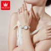 OLEVS 5638 Fashion Elegant Women's Watches Waterproof Date Diamond Rotating Watch Strap Original Quartz Watch Simple Wrist Watch 3
