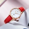 2024 New TOPHILL Women's Mechanical Watch 5Bar Waterproof Calendar Automatic Movement Watch for Women Leather Strap 4