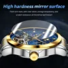 OLEVS Luxury Brand Men's Watches Luminous Waterproof Fully Automatic Mechanical Watch Starry Sky Dial Moon Phase Hollow Out 3