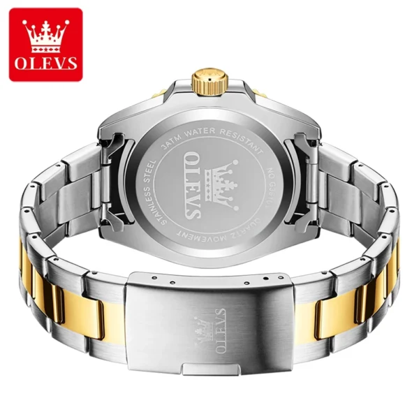 OLEVS 3610 Hot Original Luxury Men's Watches Waterproof Calendar Luminous Quartz Watch for Man Stainless Steel Authentic Watch 2