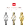 OLEVS Top Brand Women's Watches Elegant Simple Original Quartz Watch for Man Diamond Dial Waterproof Luminous Date Wristwatch 6