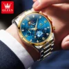 OLEVS 9807 New Mens Watches Original Quartz Watch Multifuncion Chronograph Watch For Man Waterproof Luminous Mens Gifts Freebie 3