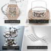 OUPINKE 3225 Womens Watch Original Luxury Hollow Out Automatic Mechanical Watch Diamond Bezel Watches For Women Waterproof Gifts 5