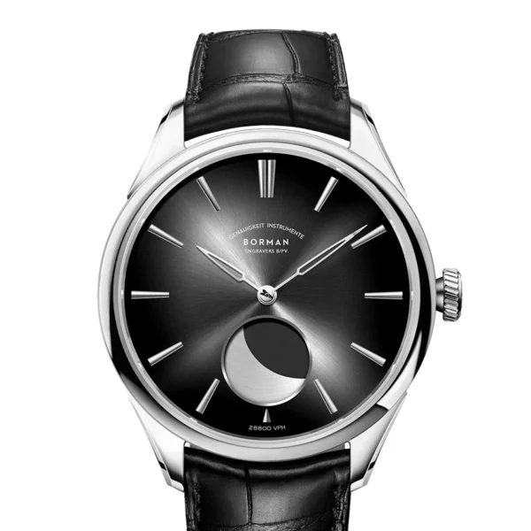 BORMAN Stainless Steel Men Mechanical Watch Power Reserve 80Hour Moon Phase Automatic Watch Sapphire Glass Waterproof 50M Watch 1