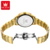 OLEVS Luxury Brands Original Quartz Men's Watches Waterproof Fashion Gold Wristwatch for Male Luminous  Butterfly Buckle Watch 3