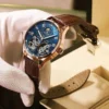 Ailang men's watch double flywheel 2020new leather fashion stainless steel automatic Moon phase famous mechanical watch 5