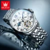 OLEVS Original Fashion Men's Watches Multifunctional Waterproof Moon Phase Automatic Mechanical Male Watch Perpetual Calendar 3