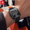 OLEVS 9914 Men's Watches Classic Original Quartz Watch for Man Leather Waterproof Wrist Watch  Chronograph Date Reloj Hombre 4