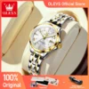 OLEVS Women's Watches Elegant Temperament Original Quartz Watch for Ladies Stainless Steel Waterproof Luminous Date Fashion 1