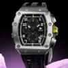 TSAR BOMBA Watch for Men Luxury Brand Tonneau Design Waterproof Clock Stainless Steel Wristwatch Fashion Rectangle Mens Watch 3