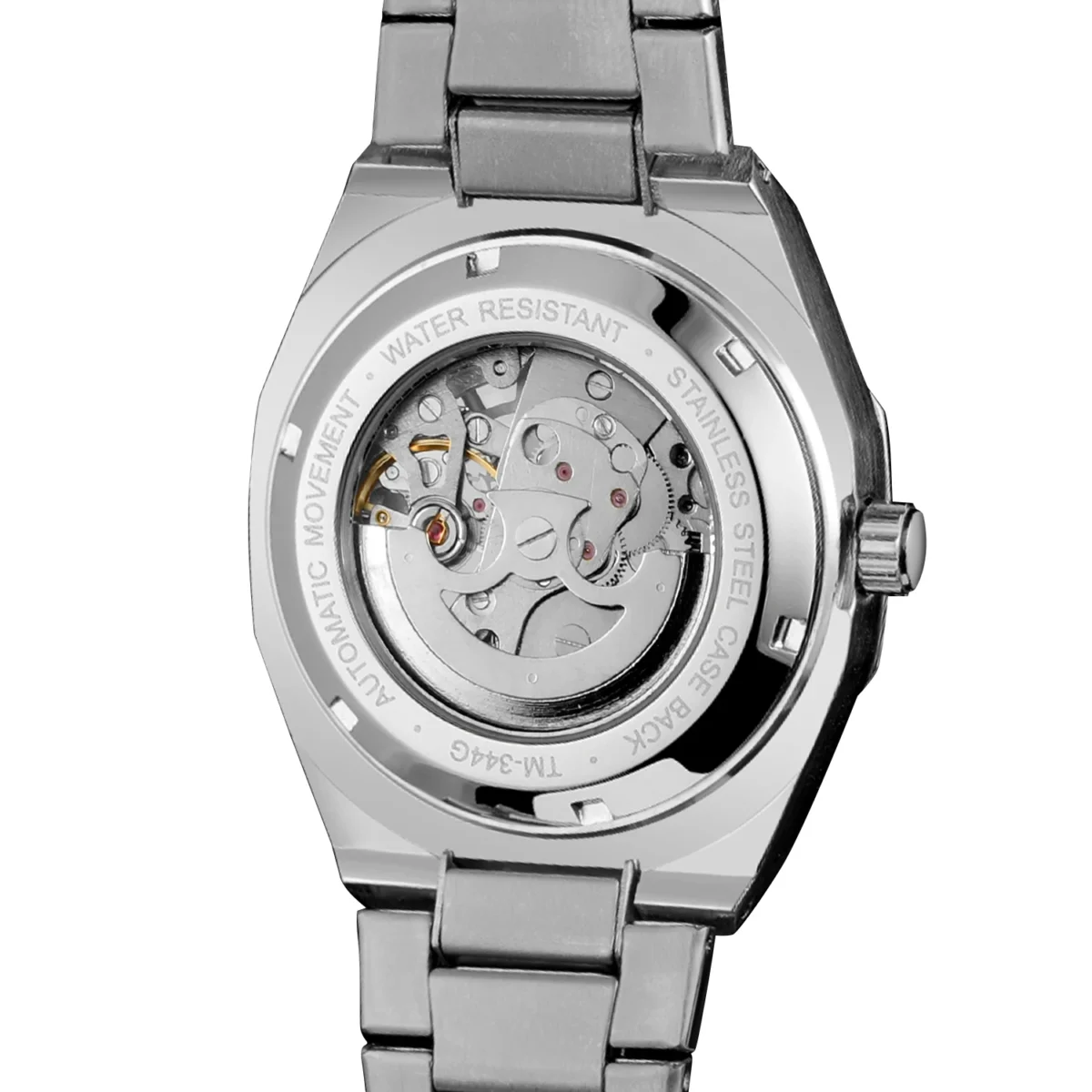 FORSINING Fashion Automatic Mens Watches Top Brand Mechanical Transparent Waterproof Military Stainless Steel Sport Wristwatches 5