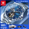 OLEVS Original Brand Men's Watches Waterproof Multifunctional Luminous Fully Automatic Mechanical Watch Moon Phase Starry Disk 1