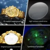 OLEVS Top Luxury Brand Men's Watches Moon Phase Chronograph Quartz Watch for Man Gold Stainless Steel Luminous Original Watch 5
