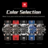 OLEVS New Original Men Watches Silicon Tape 45mm Large Dial Quartz Watch for Man Waterproof Chronograph Calendar Luminous Watch 6