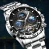 GLENAW Design Mens Watches Top Brand Luxury Fashion Business Automatic Watch Men's Waterproof Mechanical Watch Montre Homme 1