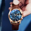OLEVS Luxury Men's Watches Waterproof Luminous Quartz Wrist watch Leather Date Sports Top Brand Male Watch for Men Relogio 4