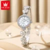 OLEVS 5638 Fashion Elegant Women's Watches Waterproof Date Diamond Rotating Watch Strap Original Quartz Watch Simple Wrist Watch 4