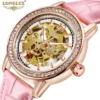 Girls Watch Mechanical Luxury Ladies Automatic 50m Waterproof Business Dress Woman Sport Leather Watch Clock Relogio Feminino 1