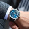 OLEVS 2878 Men Watch Brand Luxury Quartz Watch Business Leather Strap Waterproof Luminous Leisure Sports Men Watch Reloj Hombre 3