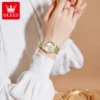 OLEVS Top Brand Women's Watches Elegant Simple Original Quartz Watch for Man Diamond Dial Waterproof Luminous Date Wristwatch 3