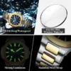 POEDAGAR Luxury Square Watch for Woman Waterproof Luminous Date Ladies Watch Stainless Steel Quartz Women's Watches Female Reloj 4