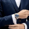 Luxury Watch for Man Sports Leather Men Quartz Watch Waterproof Luminous Chronograph Men's Watches Male Clock Reloj+box 6