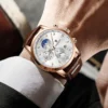 LIGE Business Watch Men Fashion Leather Military Waterproof Men's Quartz Wristwatches Casual Sports 24 Hour Moon Phase Watch Men 5