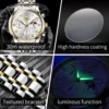 OLEVS Business Classic Three Eye Dial Men's Watches Waterproof Moon Phase Quartz Watch Arabic Numeral Scale Original Wristwatch 5