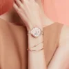 MIGE Original Miyota Automatic Mechanical Watch Luxury Women Wristwatch skeleton Diamond waterproof ceramic stainlesssteel 3