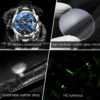 OLEVS 2878 Men Watch Brand Luxury Quartz Watch Business Leather Strap Waterproof Luminous Leisure Sports Men Watch Reloj Hombre 5