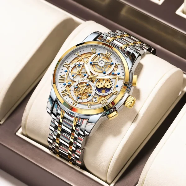 LIGE Luxury Fashion Men Watch Waterproof Luminous Date Man Wristwatch Stainless Steel Chronograph Quartz Men's Watches Reloj 1