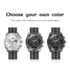 OLESV Original Brand Fashion Men's Quartz Watches Nylon Strap Moon Phase Chronograph Male Watch Calendar Trendy Authentic Watch 6