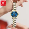 OLEVS Original Brand Moon Phase Women's Watches Fashion Automatic Mechanical Watch 30m Waterproof Date Luminous Top Wrist Watch 5