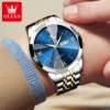OLEVS Original Men's Watches Calendar Week Fashion Quartz Watch for Man Stainless Steel Strap Waterproof Luminous Wristwatch 3