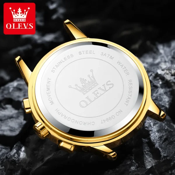 OLEVS Original Brand Luxury Men's watches Fashion High Grade Quartz Watch New Concept Design Stainless Steel Strap Wristwatch 2