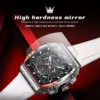 OLEVS Brand Wristwatch Tonneau Waterproof Moon Phase Chronograph Quartz Watch Luminous Original Silicone strap  Men's Watches 4