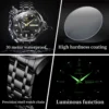 JinShiDun Classics Original Brand Romantic Couple Watch Date Waterproof Automatic Mechanical Watch for Man and Women Luminous 5