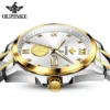 OUPINKE 3305 Luxury Brand Men's Watches The Character Fu Contains Real Gold Automatic Mechanical Watch Waterproof Luminous Date 4