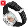 OLEVS 6713 Brand Fashion Skeleton Men's Watches Waterproof Automatic Mechanical Watch Moon Phase Luminous Original Wristwatch 2