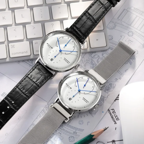 FEICE 20mm Men's Mechanical Watch Men Automatic Bauhaus WristWatch Waterproof Fashion Creative Simple Relogio Masculino-FM202 2
