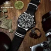 Addies Dive Men Fashion Casual Watch Calendar Display 50m Waterproof Tube Luminous Watch Black Dial Rotating Bezel Quartz Watch 3