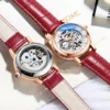 CHENXI Women Automatic Mechanical Watch Top Brand Luxury Stainless Steel Waterproof Wrist Watch Ladies Skeleton Tourbillon Clock 3