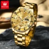 OLEVS Watches For Men Classic with Date Dress Luxury Big Face Waterproof Luminous Men's Wrist Watch Stainless Steel Men Watch 3