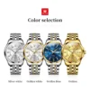 OLEVS Top Brand Men's Watches Luxury Fashion Original Quartz Watch for Man Star Ring Diamond Scale Waterproof Luminous Date Week 6