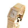THE BLING KING Women Watch Stainless Steel Iced Out Rhinestone Bling Square Shape Luxury Waterproof Wrist Watches 4